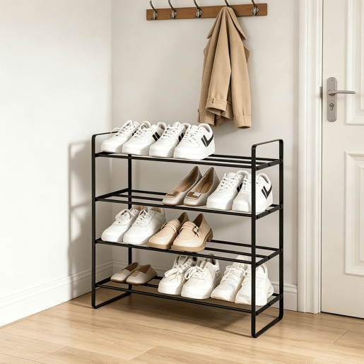 Sapateira metálica PAUL 64x64,5x25cm cor preto Sapateira metálica PAUL 64x64,5x25cm cor preto