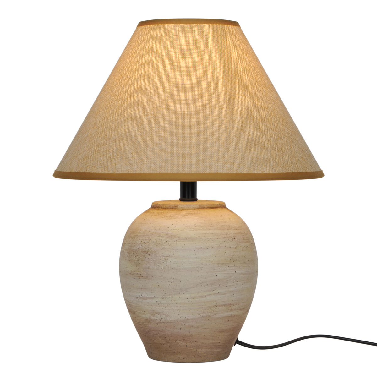 Lámpara de sobremesa arena dorada e27 40w 37,5x30cm