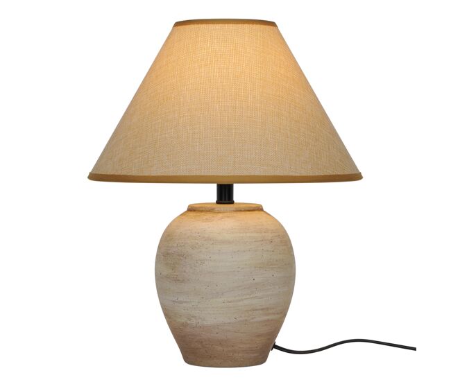 Lámpara de sobremesa arena dorada e27 40w 37,5x30cm