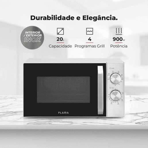 Micro-ondas FLAMA 1815FL 20 litros com grill Micro-ondas FLAMA 1815FL 20 litros com grill