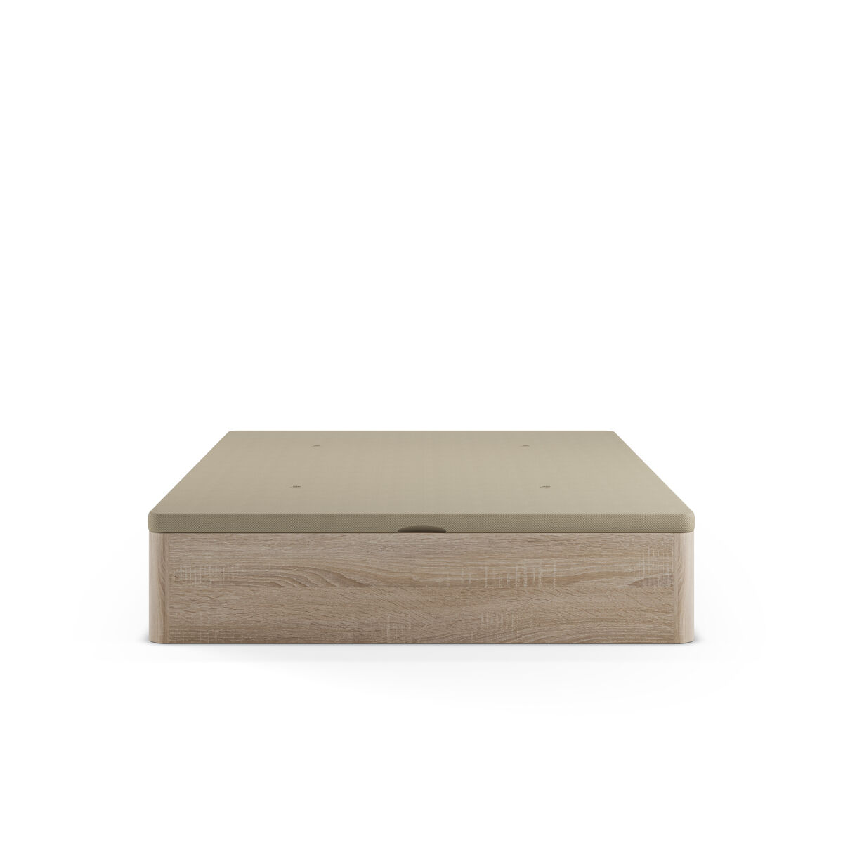 Canapé abatible valencia de 150x190 en color roble cambrian con tapa beige