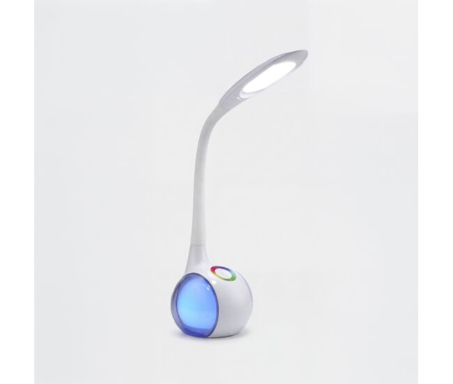 Lámpara de escritorio aura glow táctil led 5w rgb 450 lm - conforama