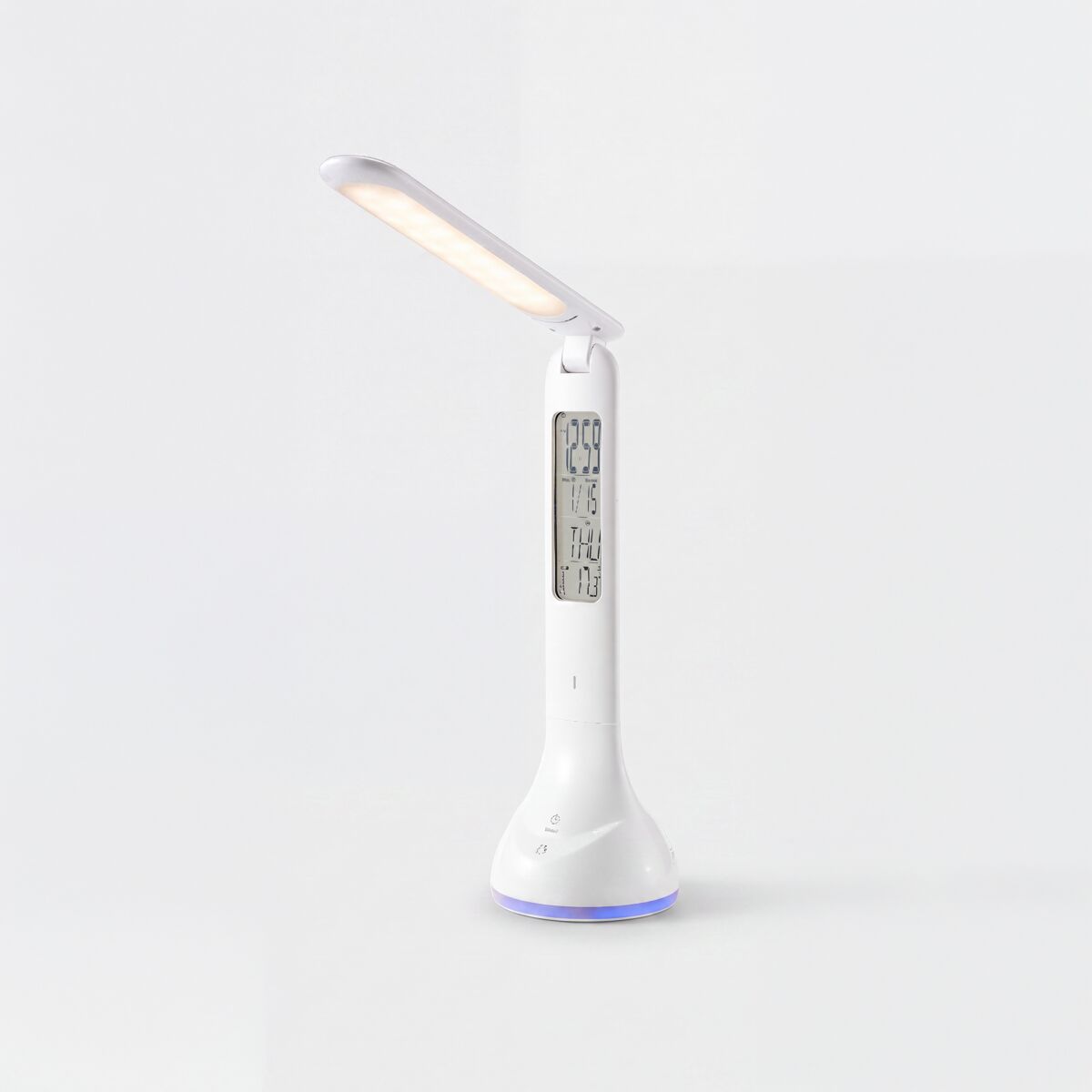 Lámpara de escritorio chronos twin led 5w táctil rgb blanca - conforama
