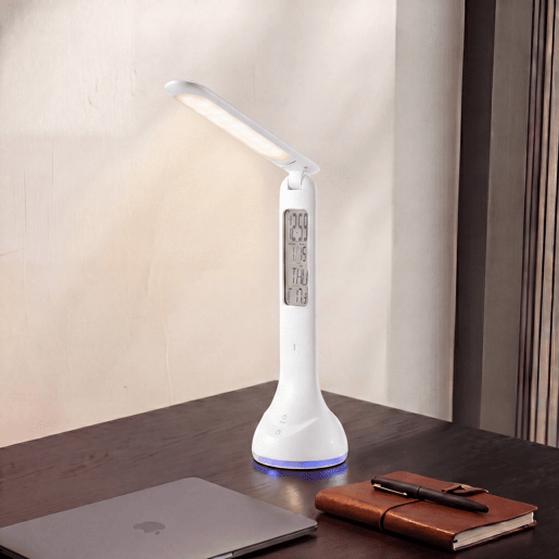 Candeeiro de secretária CHRONOS TWIN tátil LED 5W RGB branco