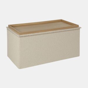 Arca OSLO tampa de madeira 38x76x38cm branco