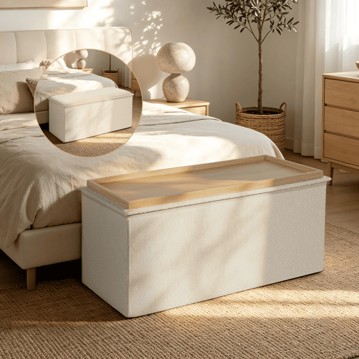 Arca OSLO tampa de madeira 38x76x38cm branco Arca OSLO tampa de madeira 38x76x38cm branco