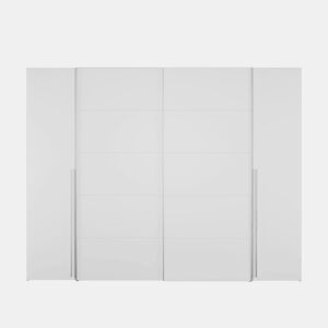 Roupeiro SAND 2 portas de abrir e 2 portas de correr 270cm branco