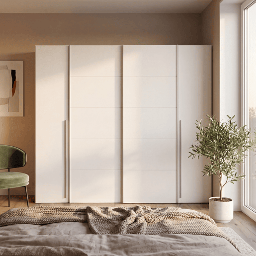 Roupeiro SAND 2 portas de abrir e 2 portas de correr 270cm branco Roupeiro SAND 2 portas de abrir e 2 portas de correr 270cm branco