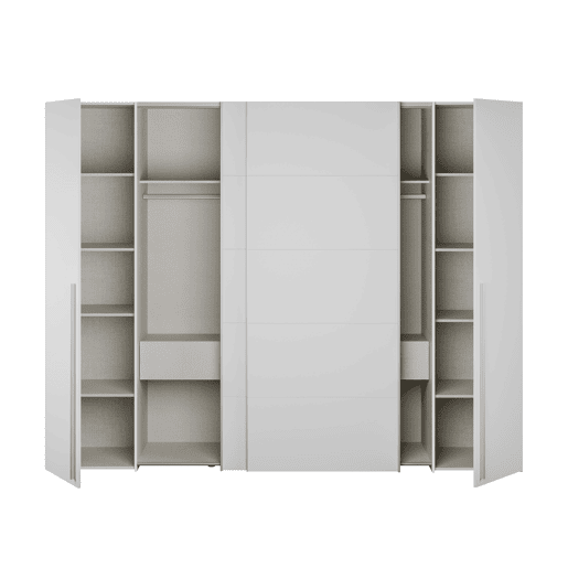 Roupeiro SAND 2 portas de abrir e 2 portas de correr 270cm branco Roupeiro SAND 2 portas de abrir e 2 portas de correr 270cm branco