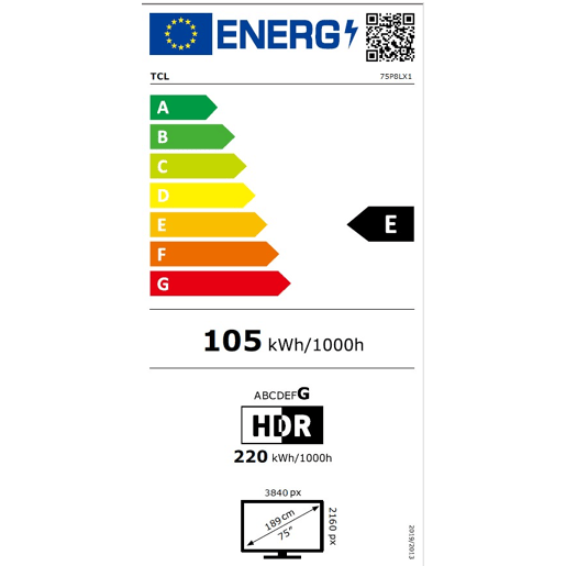 TV 75 polegadas TCL75P8L Smart QD Mini UHD TV 75 polegadas TCL75P8L Smart QD Mini UHD