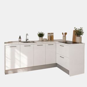 Cozinha ESENCIAL L2415 L 2,4x1,5m 16mm branco mate