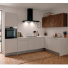 Cozinha ESENCIAL L3020 L 3x2m 16mm cinza claro e nogueira