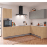 Cozinha ESENCIAL L3020 L 3x2m 16mm madeira natural e cinza