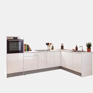 Cozinha ESENCIAL L3020 L 3x2m 22mm branco brilhante sem puxador
