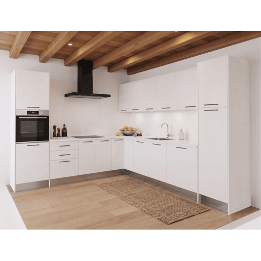 Cozinha ESENCIAL L3030 L 3x3m 16mm branco mate Cozinha ESENCIAL L3030 L 3x3m 16mm branco mate