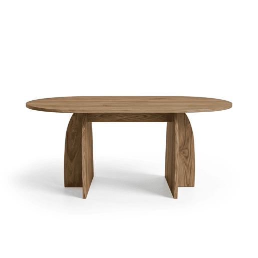 Mesa de jantar ORBIT oval cor carvalho