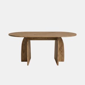 Mesa de jantar ORBIT oval cor carvalho