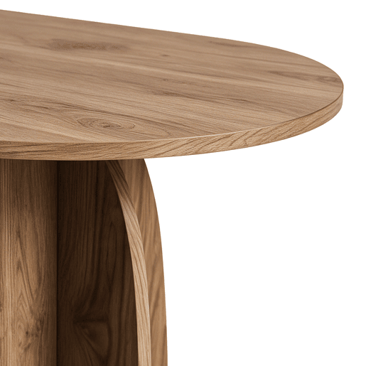 Mesa de jantar ORBIT oval cor carvalho