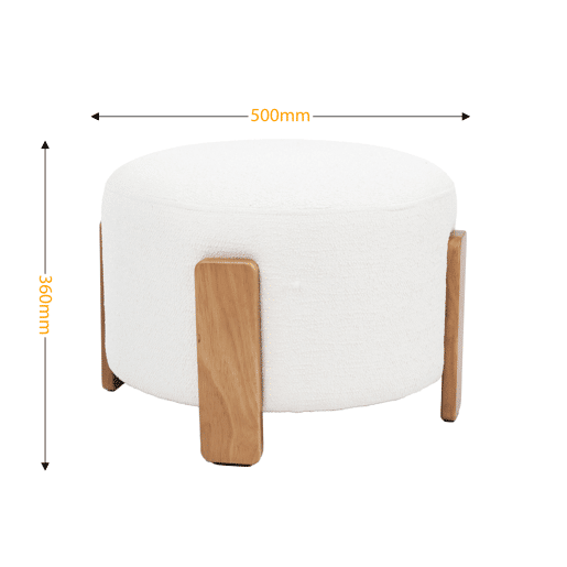 Puff FALCO II 50x36cm cor branco Puff FALCO II 50x36cm cor branco