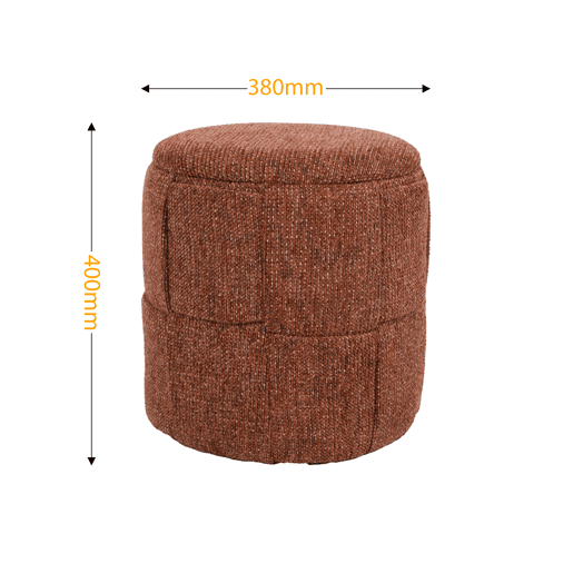 Puff BEAUTY com arrumação 40x38cm castanho Puff BEAUTY com arrumação 40x38cm castanho