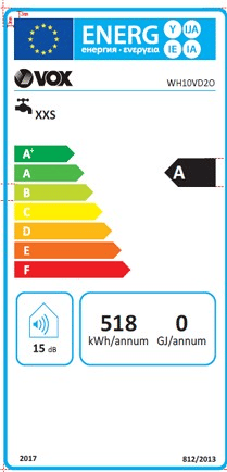 Termoacumulador VOX WH10VD2O 10 litros