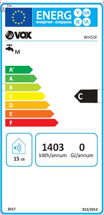 Termoacumulador VOX WH50F 50 litros