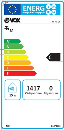 Termoacumulador VOX WH80F 80 litros