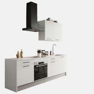 Cozinha ESENCIAL R24 reta 2,4m 16mm branco mate