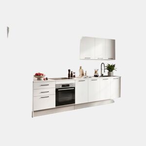 Cozinha ESENCIAL R36_2 reta 3,66m 16mm branco mate