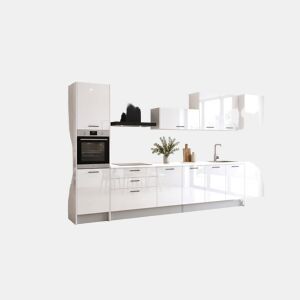 Cozinha ESENCIAL R40 reta 4m 20mm laminado branco brilho