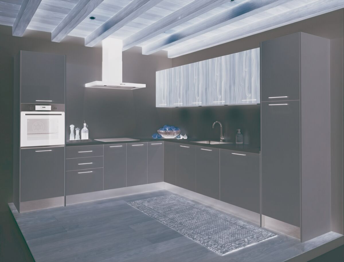 Cocina ESENCIAL L3030 en L 3x3m Gris Claro