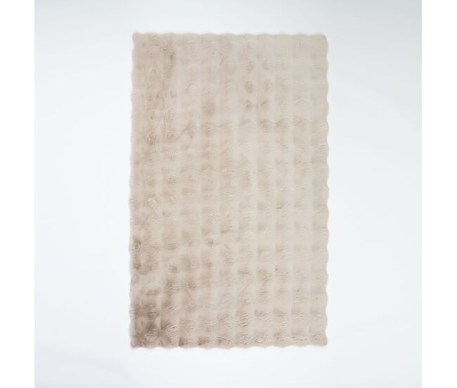 Alfombra gaufre 160x230cm color beige - conforama