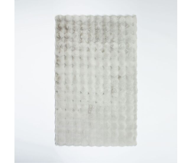 Alfombra gaufre 160x230cm color gris - conforama