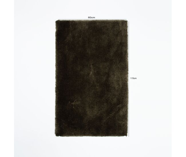 Alfombra shaggy carpet 60x115cm color verde - conforama
