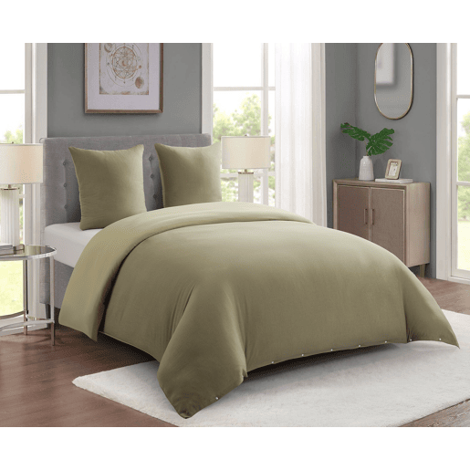 Capa de edredão BRISA para camas de 180cm cor verde