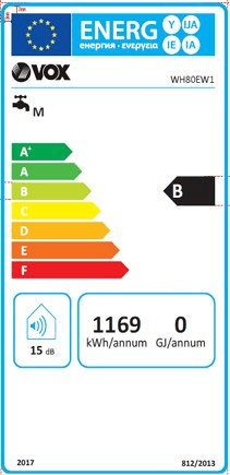 Termoacumulador VOX WH80EW1 80 litros Termoacumulador VOX WH80EW1 80 litros