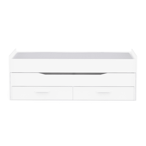 Cama nido DUOBOX II 90x190cm90x190cm mais 2 gavetas branco