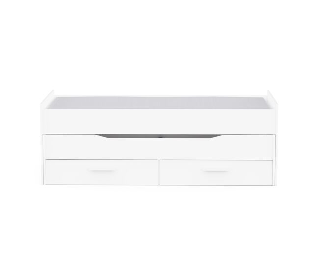 Cama nido duobox ii 90x190cm - 90x190cm más dos cajones blanco