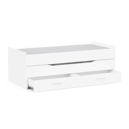 Cama nido DUOBOX II 90x190cm90x190cm mais 2 gavetas branco