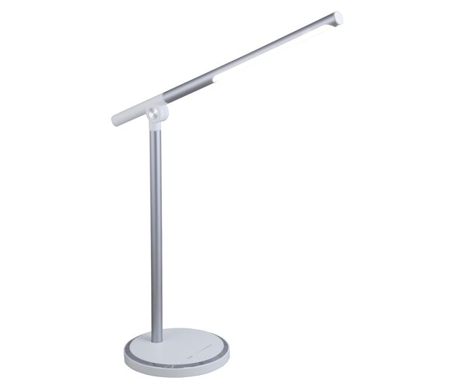 Lámpara de escritorio brus led 12w plata