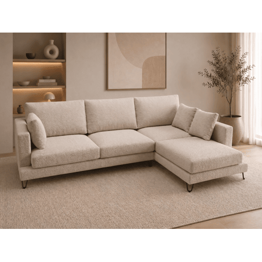Chaise longue LENUS direita cor bege