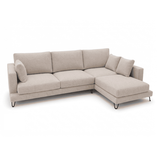 Chaise longue LENUS direita cor bege