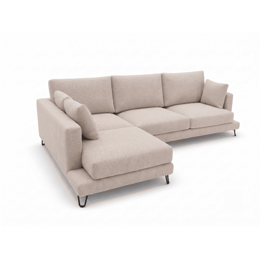 Chaise longue LENUS esquerda cor bege Chaise longue LENUS esquerda cor bege