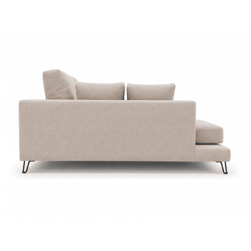 Chaise longue LENUS esquerda cor bege Chaise longue LENUS esquerda cor bege