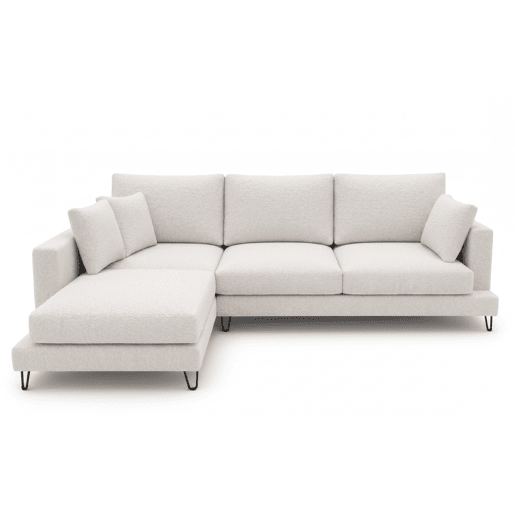 Chaise longue LENUS esquerda cor branco