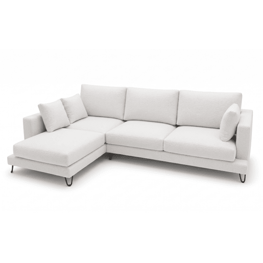 Chaise longue LENUS esquerda cor branco