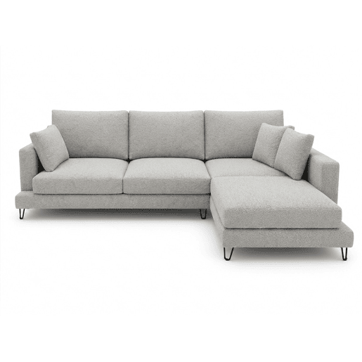 Chaise longue LENUS direita cor cinza claro