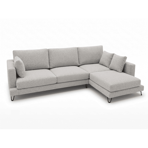 Chaise longue LENUS direita cor cinza claro