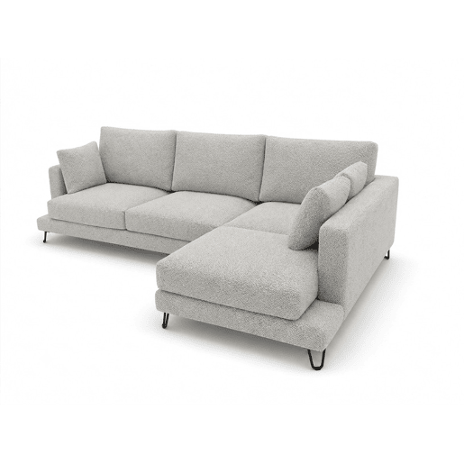 Chaise longue LENUS direita cor cinza claro