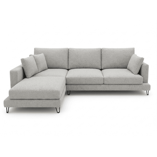 Chaise longue LENUS esquerda cor cinza claro Chaise longue LENUS esquerda cor cinza claro
